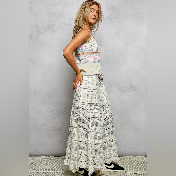 POL Boho Crochet Knit Maxi Skirt - Picture 6 of 8